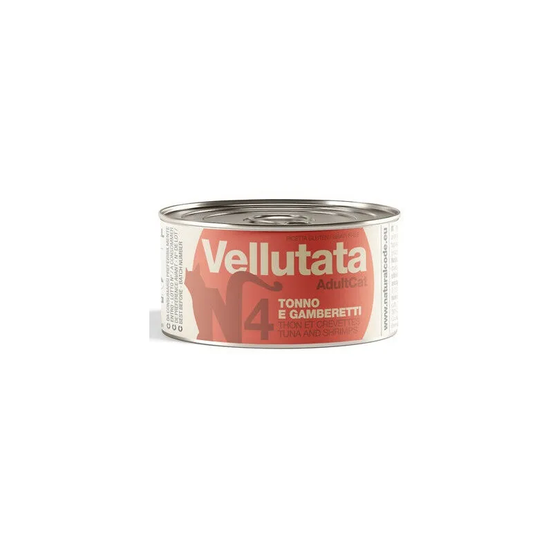 Vellutata per Gatti Adulti da 85 gr 4 - Tonno e Gamberetti - Natural Code