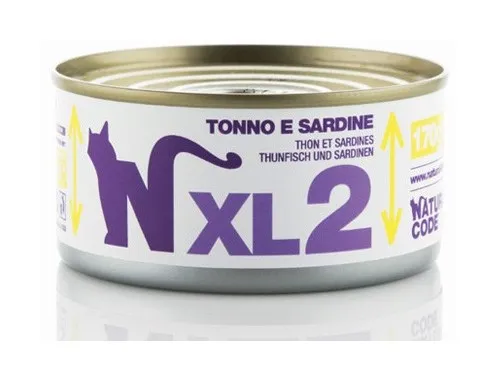 Xl per Gatto da 170g 2 - Tonno e Sardine - Natural Code