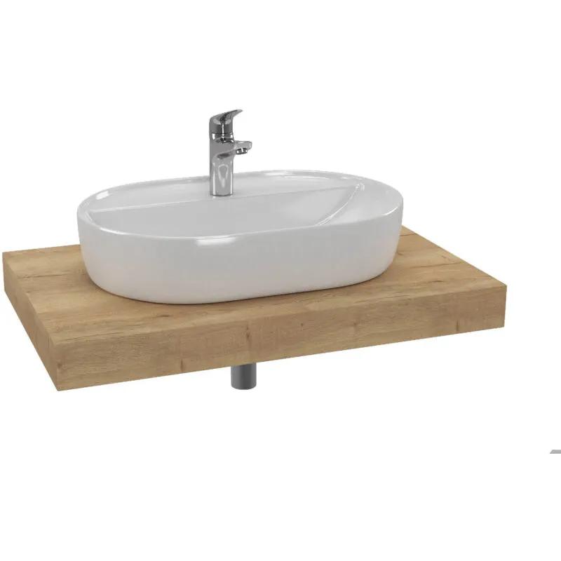 Naturel - Set da bagno Hansgrohe con Dolce 80x8x50 cm rovere halifax KSETDO2