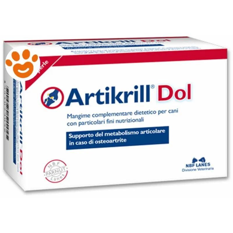 Lanes - Artikrill Dol - per cani, supporto del metabolismo articolare - 60 perle - 
