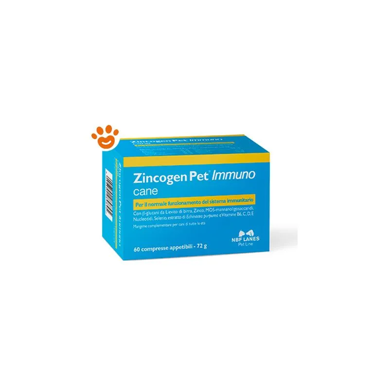 Lanes Dog Zincogen Pet Immuno - Confezione da 60 Compresse - 