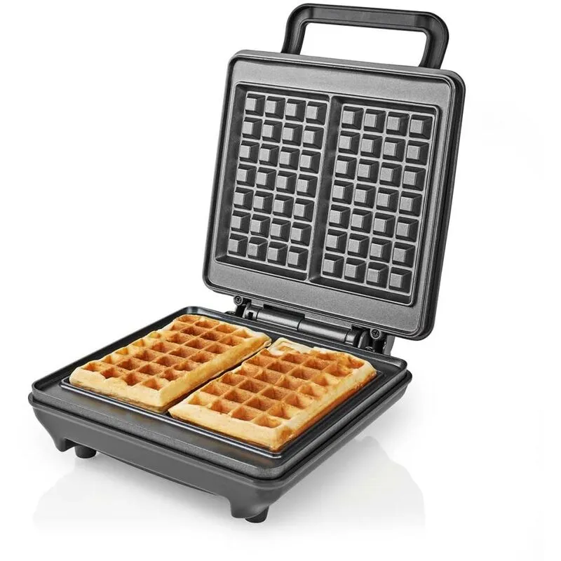  - Waffle Maker - Cialde del Belgio - 22 x 12.5 cm - 1200 w - Controllo automatico della temperatura - ABS/Alluminio