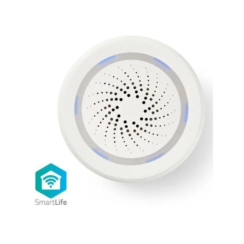 Sirena smart  wifi alimentazione da rete 85db 8 suoni bianco - wifisi10cwt