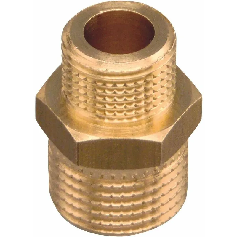 Raccordo Nipples filettato doppio ridotto Fp Pattaroni F002 Ottone - 1/2'x 3/8'