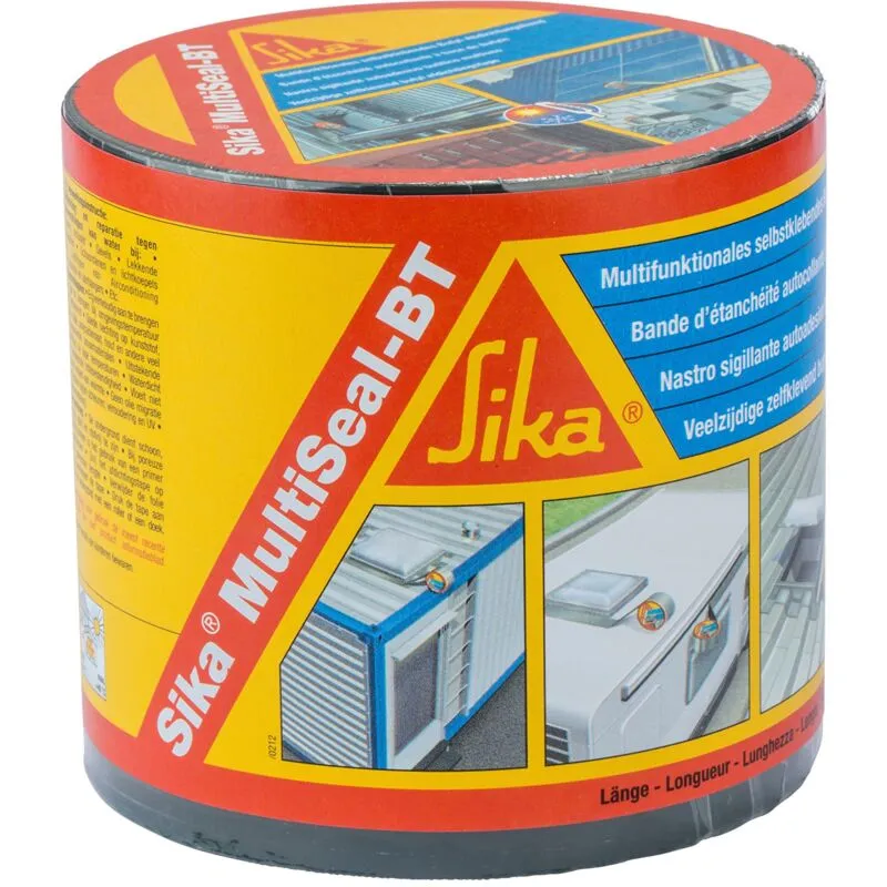 MultiSeal bt, nastro sigillante multiuso a base butilica per sigillatura e riparazioni rapide, lunghezza 3 m, larghezza 1 m, colore grigio - Sika