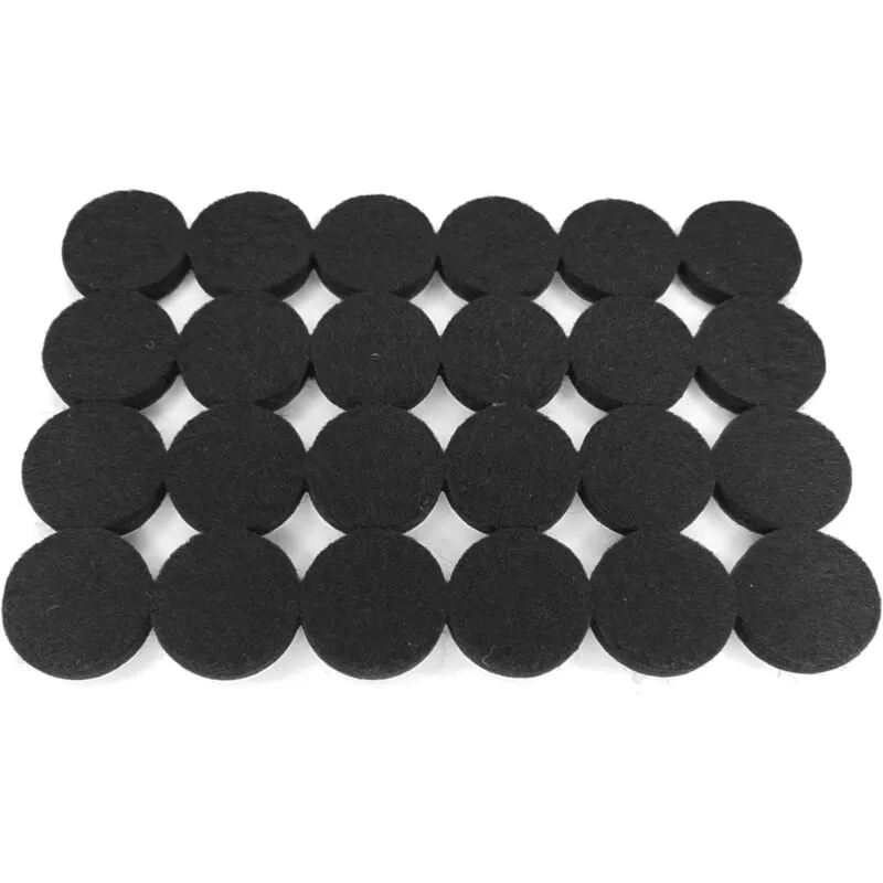 48x Feltrini Per Sedie Adesivi Rotondi 25mm Spessore 5mm Sedie Mobili Professionali Scivola Antiscivolo Parquet, nero - Cyclingcolors