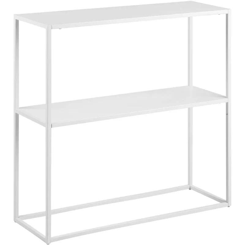 Ac Design Furniture Nino Tavolo Consolle con 1 Ripiani, l: 79.5 x a: 80.5 x p: 26 cm, Bianco, Metallo, 1 pz