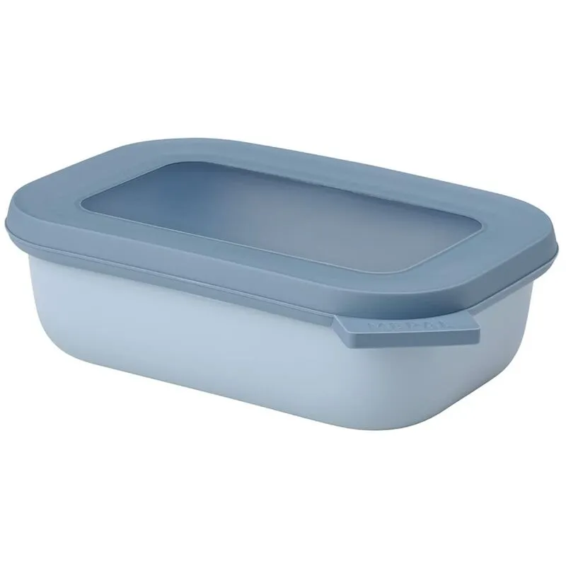  - Multi Bowl Cirqula Rectangular - Contenitori Plastica con Coperchio - Adatto come Contenitore Ermetico per Frigo, Microonde, Congelatore da