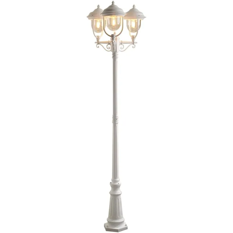  - 7227-250 Parma Lampada da Terra, BxPxH 60x60x218 cm, 3 x 75 w, IP43, Colore Bianco Opaco