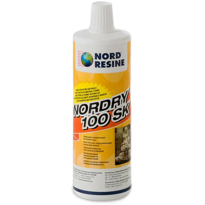 Nord Resine - nordry 100 sk - consolidante all'acqua idrorepellente ideale per superfici in pietra 1 lt - nordresine