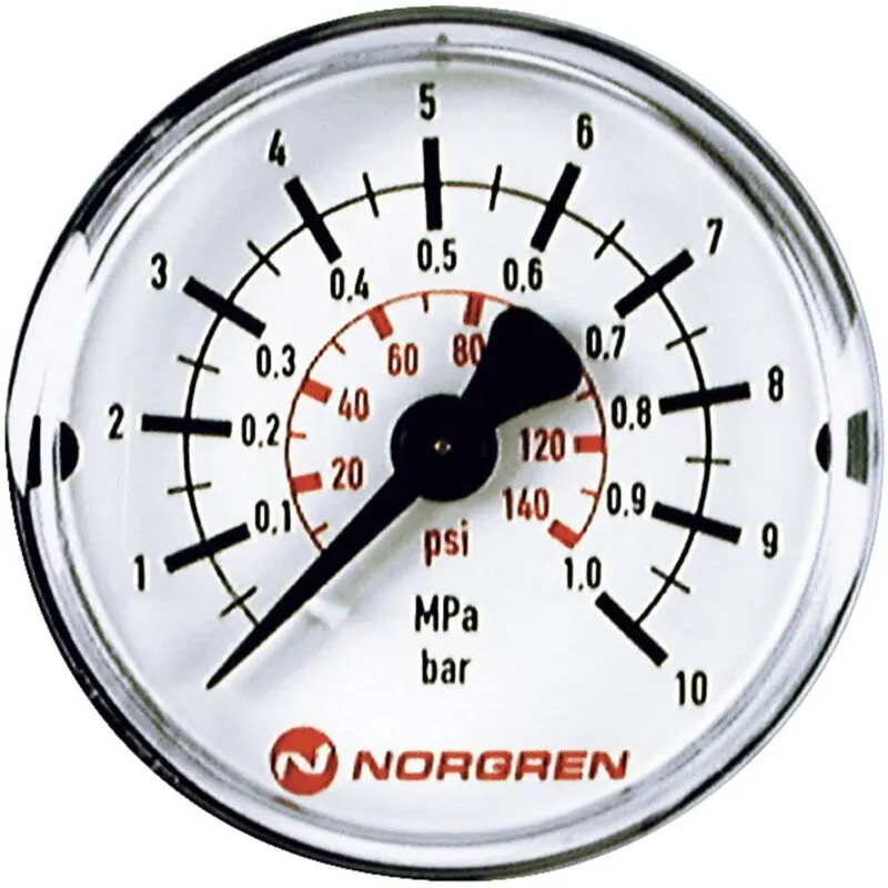 Manometro 18-015-884 Collegamento (manometro): Lato posteriore 0 fino a 16 bar Filetto esterno R1/8 1 pz. - Norgren