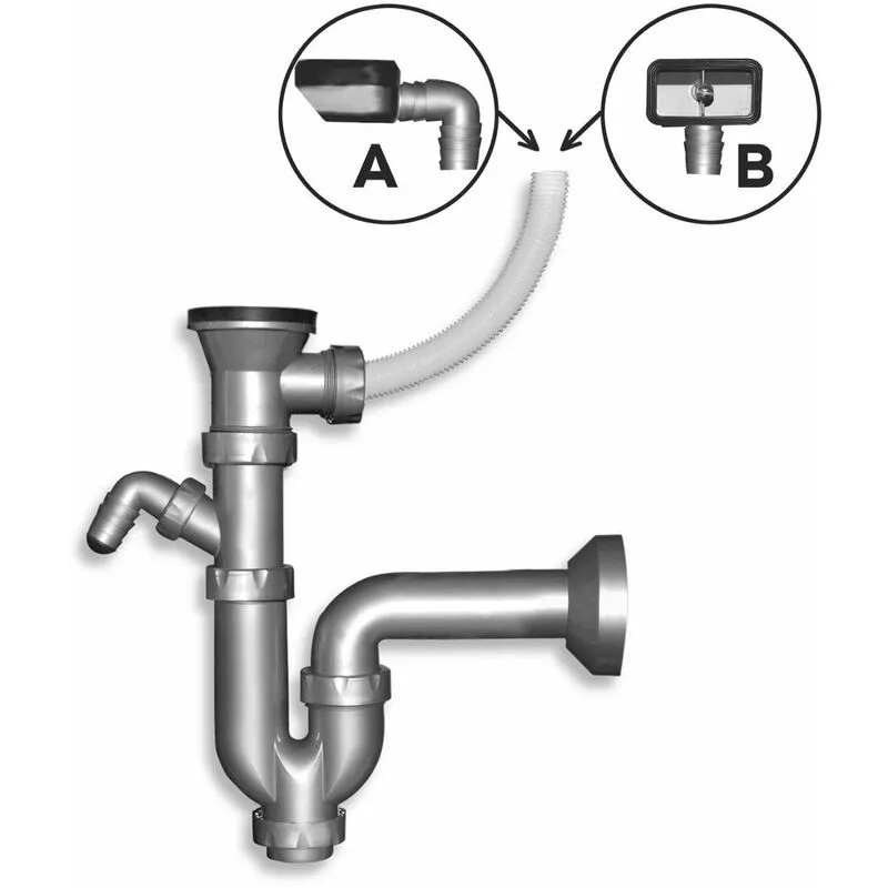 Sifoni - Sifone 49 mm per lavello, plastica NSP49 - Novaservis