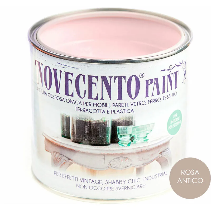 Cera Novecento - Novecento Paint Tinta Pastello 500ml Rosa Antico