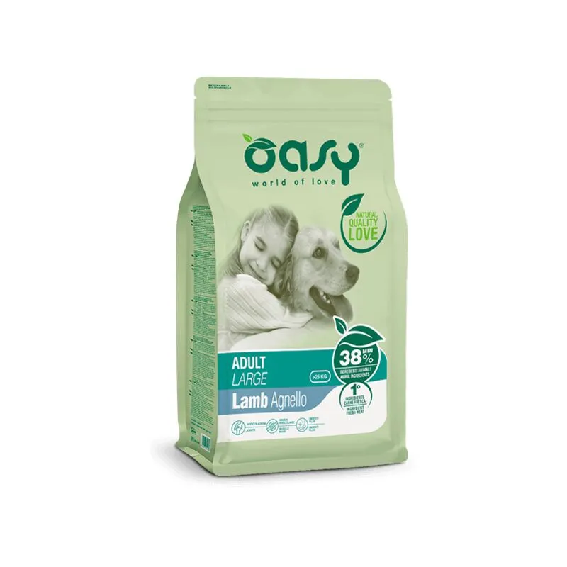 Oasy - Cane Adult Large con Agnello 3-12 kg size 1 Kg