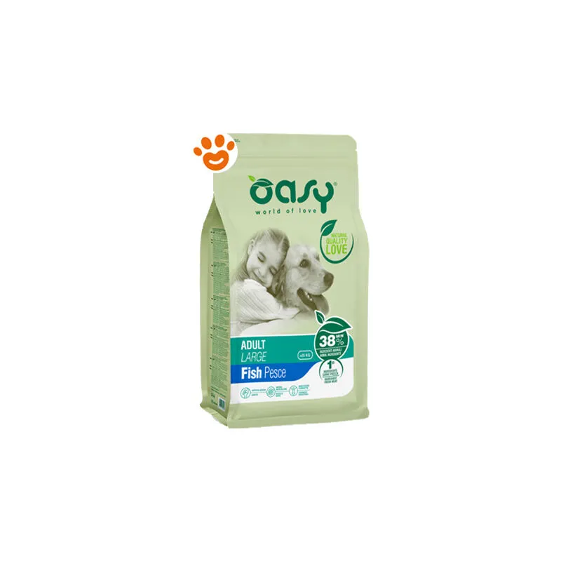 Oasy - Dog Adult Large Pesce - Sacco da 12 kg