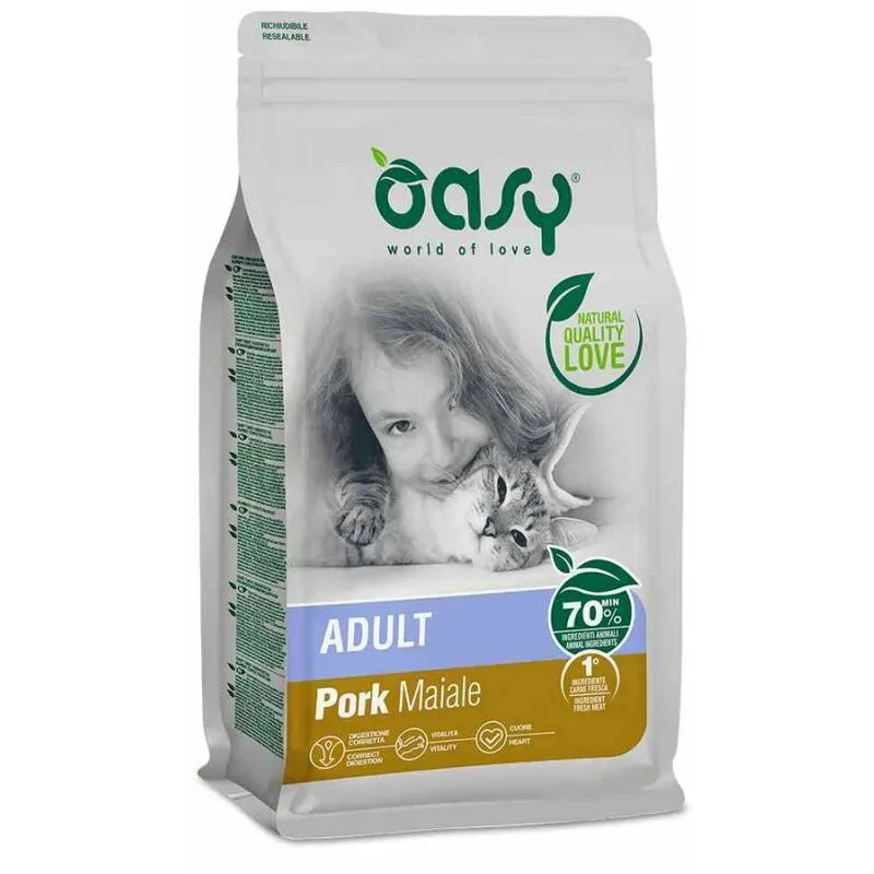 Dry Cat Adult Maiale 1,5kg - Oasy