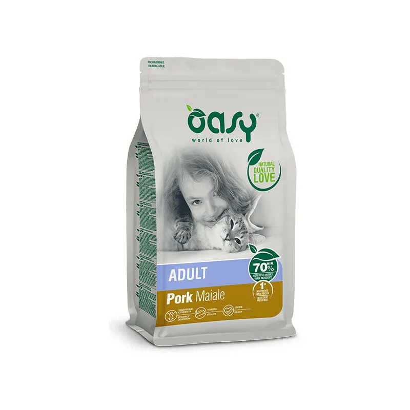 Gatto Adult con Maiale da 300 gr - Oasy