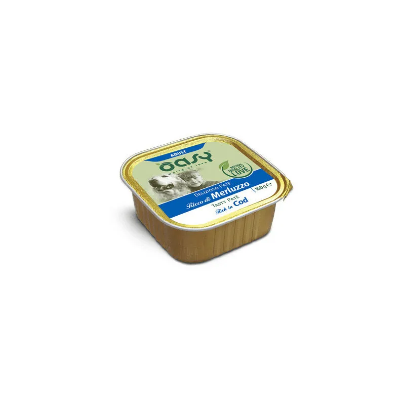 Oasy - Delizioso Patè per Cani da 150 gr Merluzzo