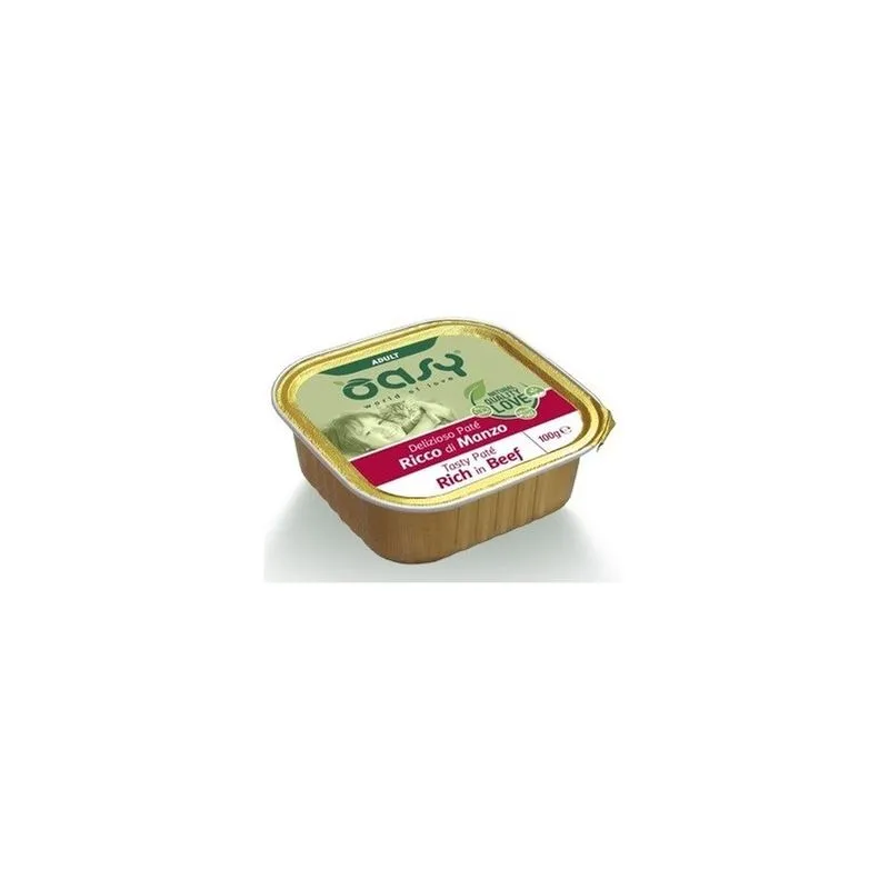 Oasy - Delizioso Paté per Gatto da 100gr Manzo