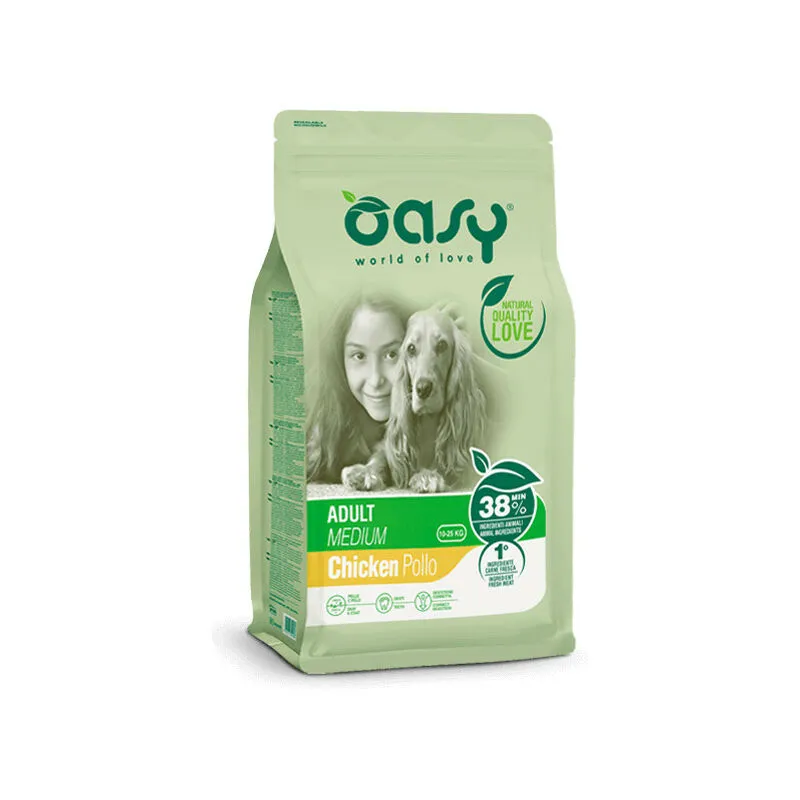 Per Cane Adult Medium con Pollo da 3 Kg - Oasy