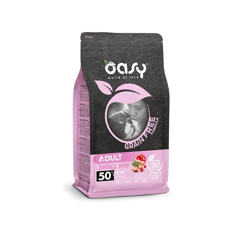 Oasy - Cane Grain Free Adult Small/Mini Maiale 800 gr - 2,5 Kg size 800 gr