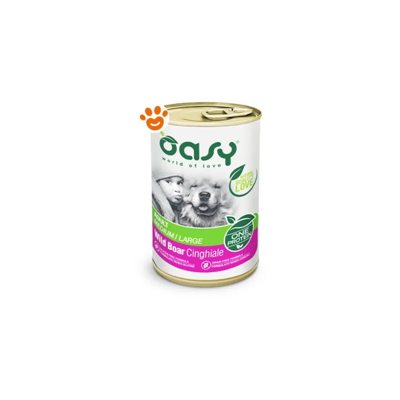 Oasy - Dog One Protein Adult Medium Large Cinghiale - Lattina Da 400 Gr