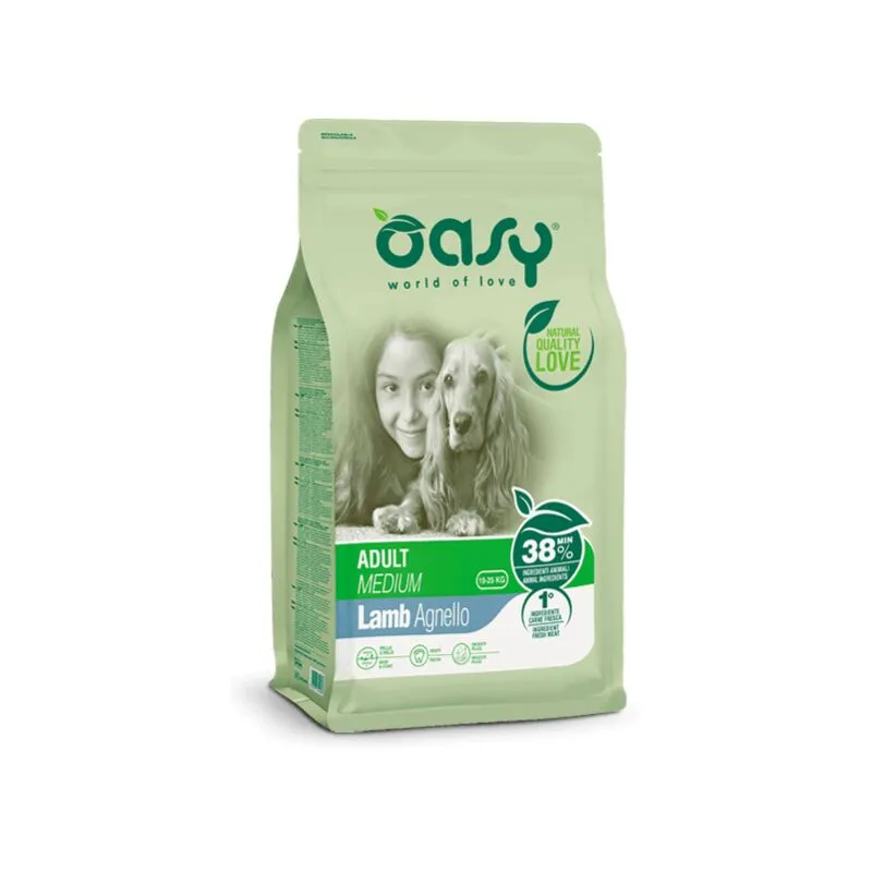 Oasy - Cane Adult Medium Agnello Da 3-12 kg. size 3 Kg