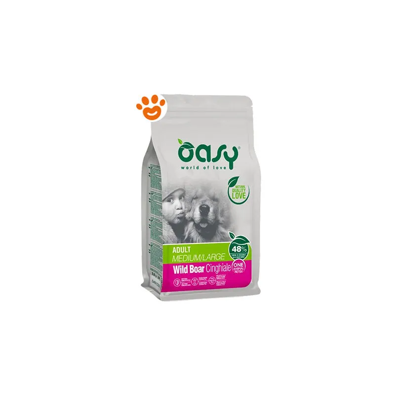 Dog Adult Medium/Large Monoproteico Cinghiale - Sacco da 2,5 kg - Oasy