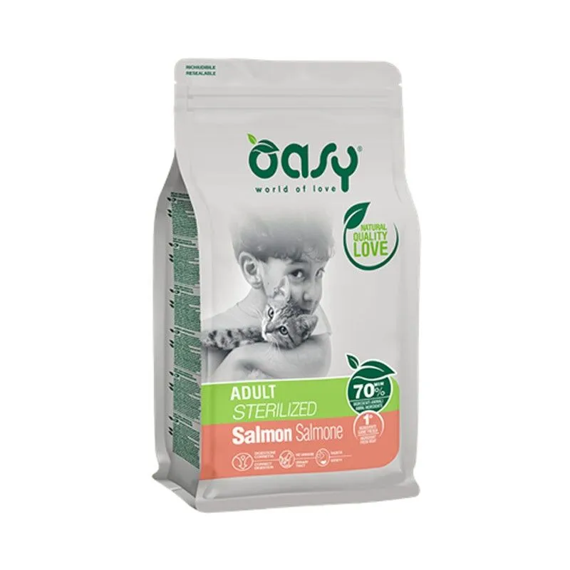 Oasy - Gatto adult sterilized salmone 1,5 kg