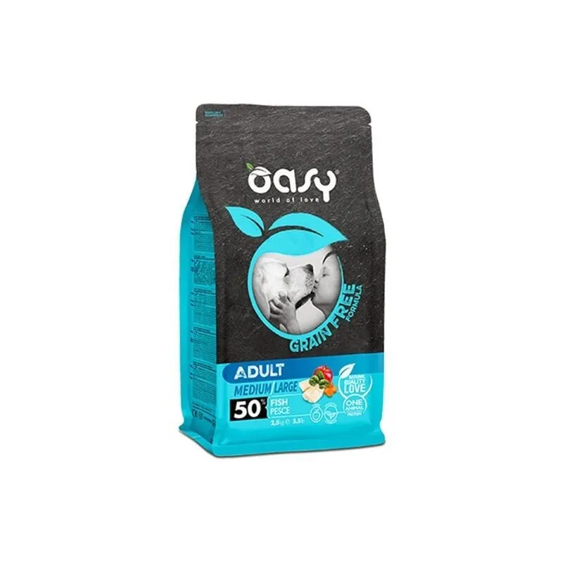 Oasy GRAIN FREE ADULT MEDIUM LARGE PESCE 2,5 Kg