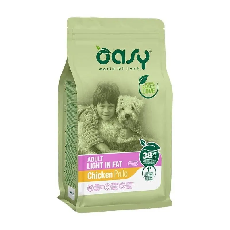 Adult light in fat per cani al pollo 12 kg - Oasy