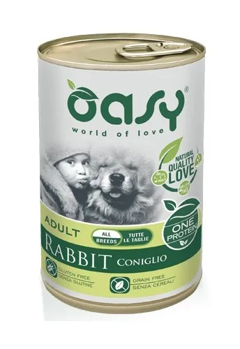 Oasy Monoproteico per Cane Adult da 400 gr Coniglio