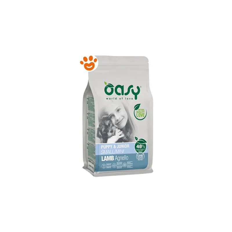 Oasy - Dog Puppy & Junior Small/Mini Monoproteico Agnello - Sacco da 2,5 Kg