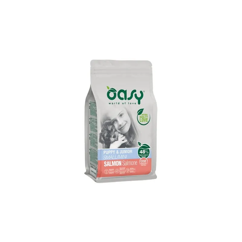 Oasy - One Animal Protein puppy small mini salmone 800 gr