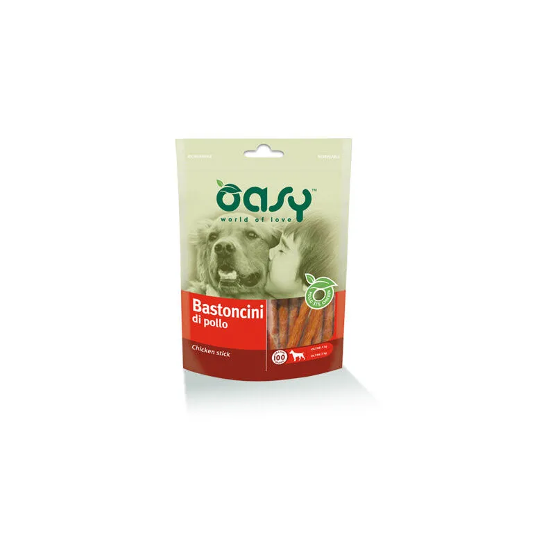 Oasy - Snack Per Cani bastoncini di pollo Busta 100 gr