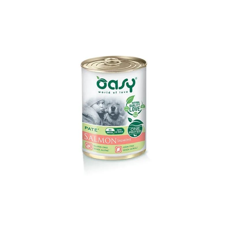 Oasy - Umido Cani One Animal Protein adult all breed salmone Lattina 400 gr