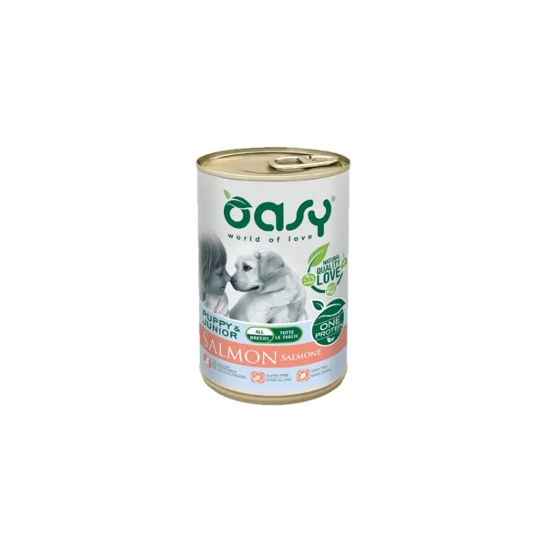 Oasy - Umido Cani One Animal Protein puppy all breed salmone Lattina 400 gr