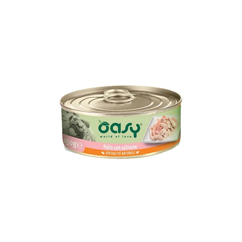 Oasy - Umido Cani pollo con salmone Lattina 150 gr