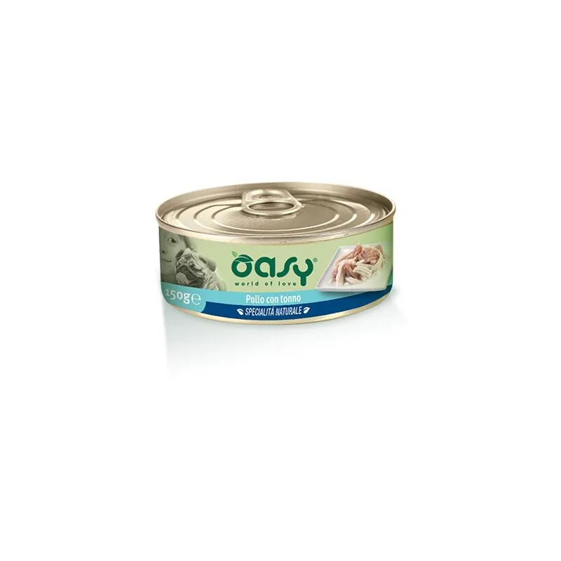 Oasy - Umido Cani pollo con tonno Lattina 150 gr