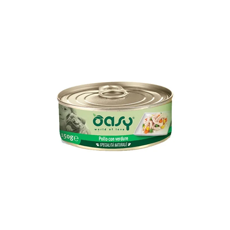 Oasy - Umido Cani pollo con verdure Lattina 150 gr