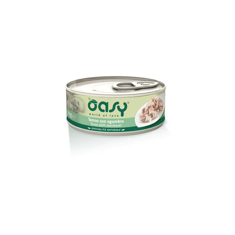 Umido Gatto tonno con sgombro Lattina 150 gr - Oasy