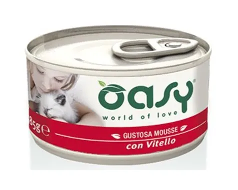 Natural Mousse per Gatto da 85 gr Vitello - Oasy