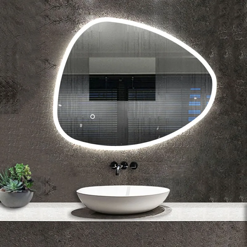 Ocean 80x65cm Strange led Specchio da bagno, antiappannamento, dimmerabile all'infinito