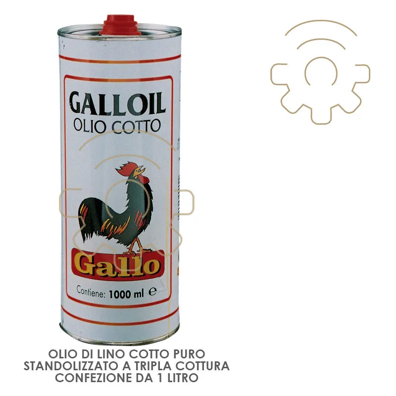 Olio di lino cotto Gallo 1 lt standolizzato a tripla cottura