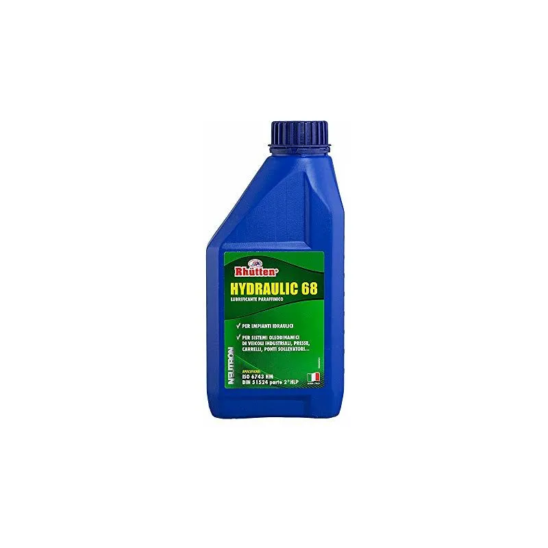 Rhutten - Olio idraulico Iso-68 - Minerale paraffinico - iso 6743 hm - 1 lt