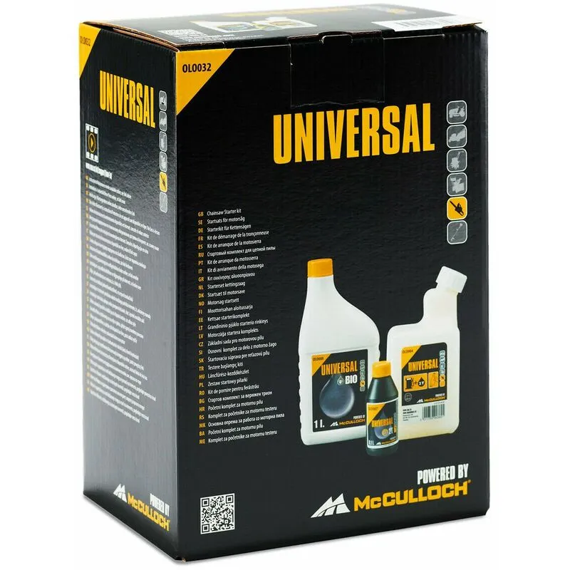 Universal - Starter Kit McCulloch Olio Motore Motosega 2 Tempi Catena Bottiglia miscelatore