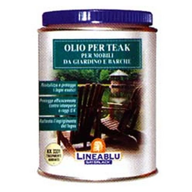 Olio Per Teak Rivitalizzante Per Mobili Da Giardino E Barche - Kk 3331 Trasparente Ambrato Ml.750