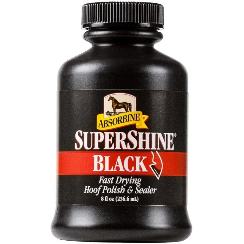 Supershine Black Hoof polish olio per zoccoli lucidante e sigillante nero - Absorbine