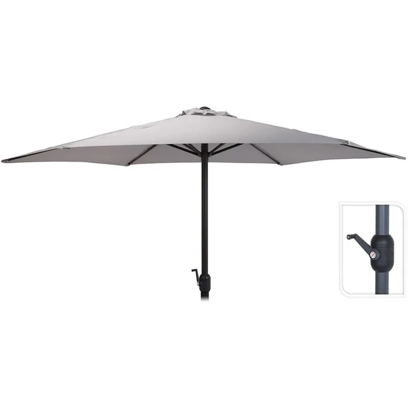 European Tools - E3/81916 ombrellone Ø300cm altezza massima 3m colore: grigio chiaro