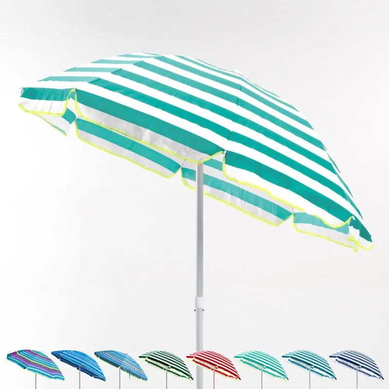 Ombrellone mare spiaggia cotone 180 cm leggero Taormina Colore: Fantasia Mare 8
